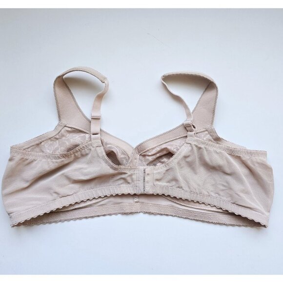 Glamorise MagicLift Original Support 1000 Wireless Beige Full Coverage Bra 50C - Picture 5 of 10